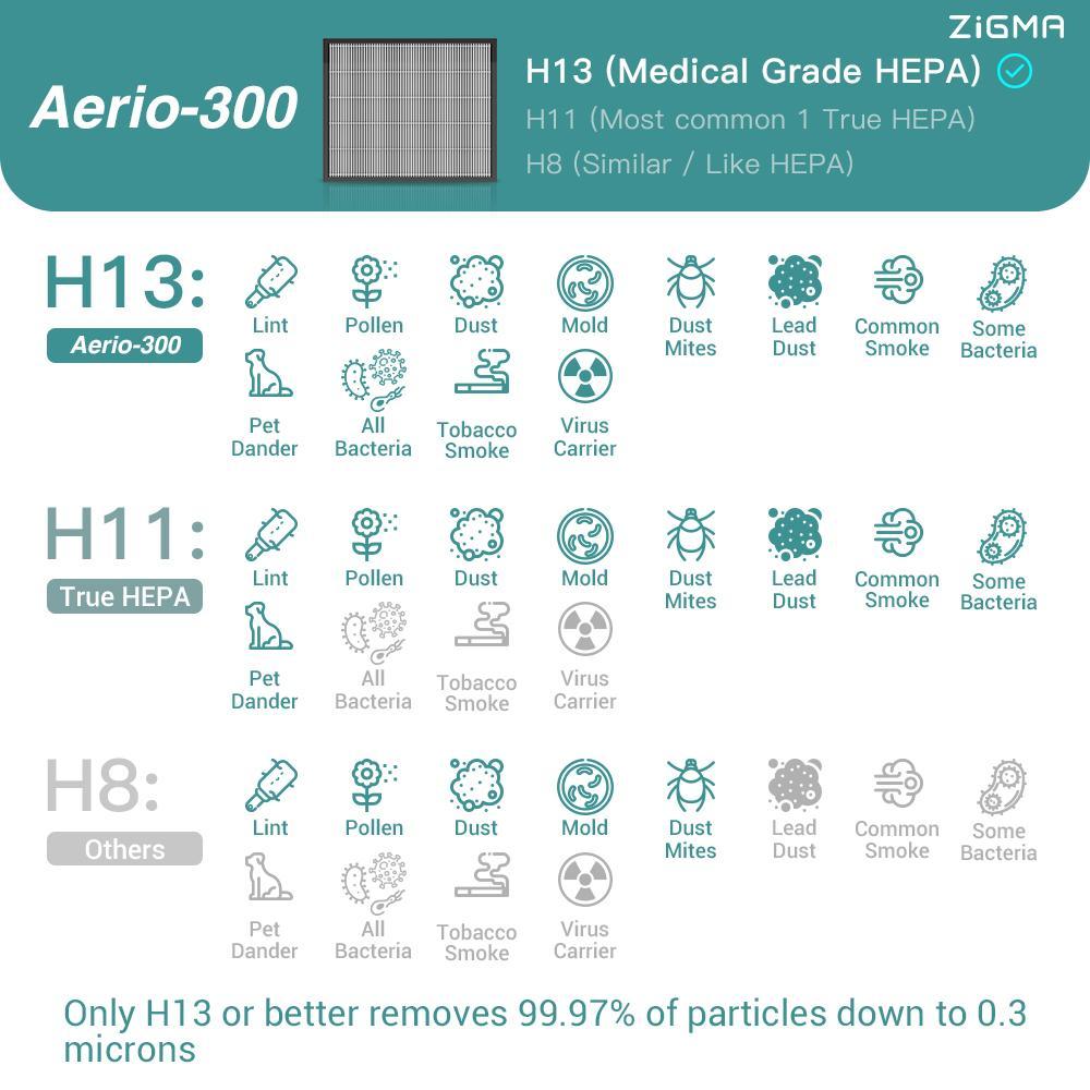 Aerio-300 H13 True Hepa Filter